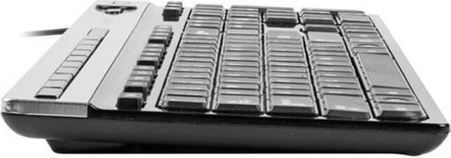 Natec Swordfish Slim Wired USB Membrane Keyboard, Scissor-Switch Ultra-Flat Profile, US Layout, Multimedia and Hotkeys, 1.5m Cable, Black