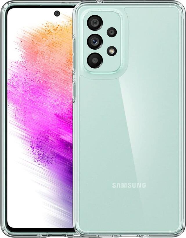 Чехол Helmet Case для Samsung Galaxy A73, прозрачный гибкий силиконовый бампер из TPU, противоударный и защитный кейс с приподнятыми краями