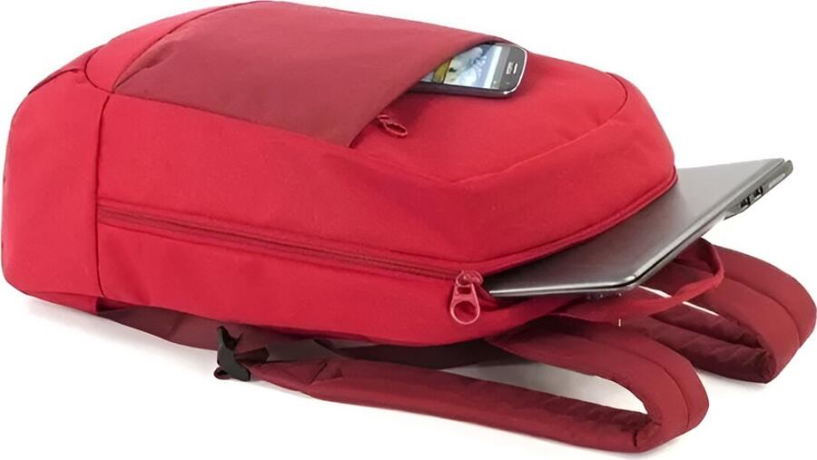 Tucano Svago Laptop Backpack for 15.6 inch Laptops, Water-Resistant Polyester, Padded Protective Compartment, Ergonomic Shoulder Straps, Red