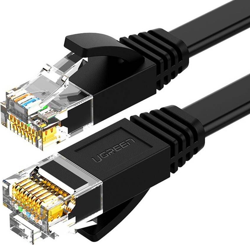 UGREEN Ethernet Cable Cat 6 8-Core U/UTP 26AWG Copper Clad Aluminum 1.5M, Black