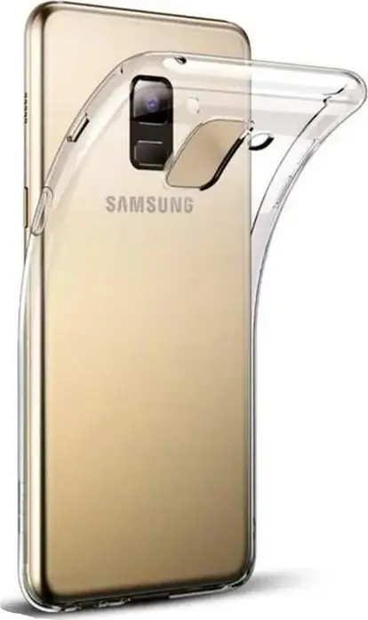 Прозрачный чехол Helmet из TPU для Samsung Galaxy A8 (2018), противоударный тонкий защитный кейс с приподнятыми краями, HMT-CTSA8PCL