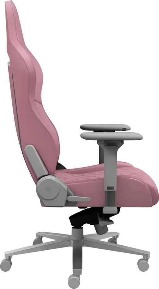 Scaun Gaming Razer Enki, Quartz Pink, Piele Sintetică Dual-Texturată, Suport Lombar Integrat, Pernă de Gât din Spumă cu Memorie, Capacitate 136kg, Cadru Metalic