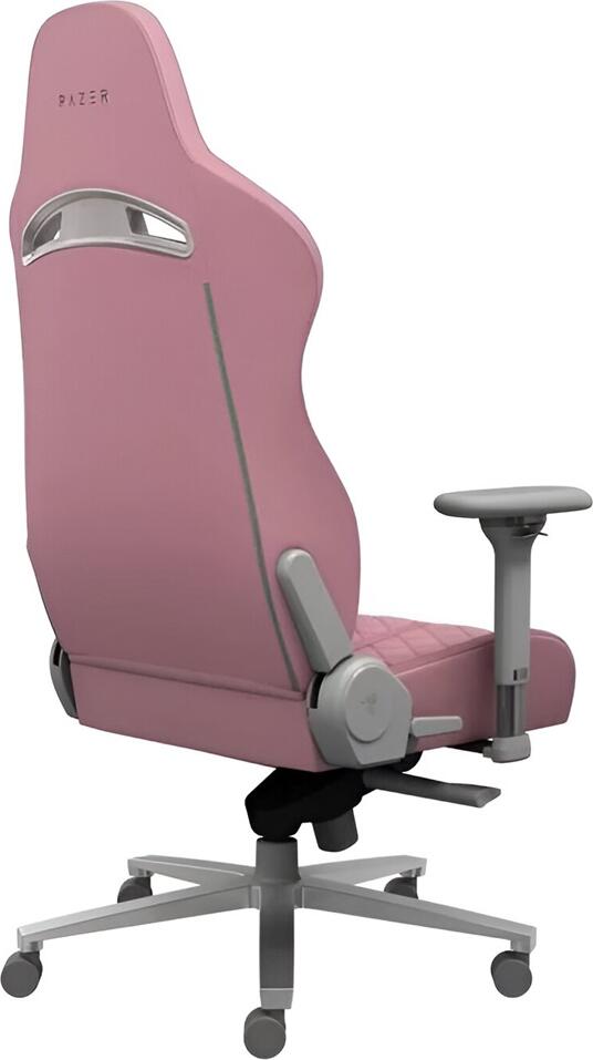 Scaun Gaming Razer Enki, Quartz Pink, Piele Sintetică Dual-Texturată, Suport Lombar Integrat, Pernă de Gât din Spumă cu Memorie, Capacitate 136kg, Cadru Metalic