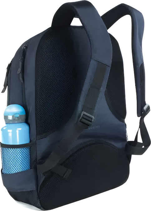 Rucsac Laptop Tucano Lato BKLAS15 pentru Laptopuri de 15.6 inch si MacBook Pro 16, Poliester Reciclat Rezistent la Apa, Curea Trolley, Culoare: Albastru