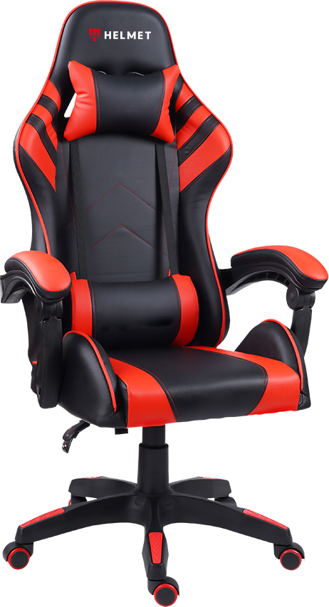 Scaun Gaming si Office Ergonomic Helmet CH-501, Stil Racing din Piele Ecologica Roșie, Cotiere 3D Reglabile, Gas Lift Clasa 4, Inclinare 135 Grade, Baza Nylon, Capacitate 120-150 kg