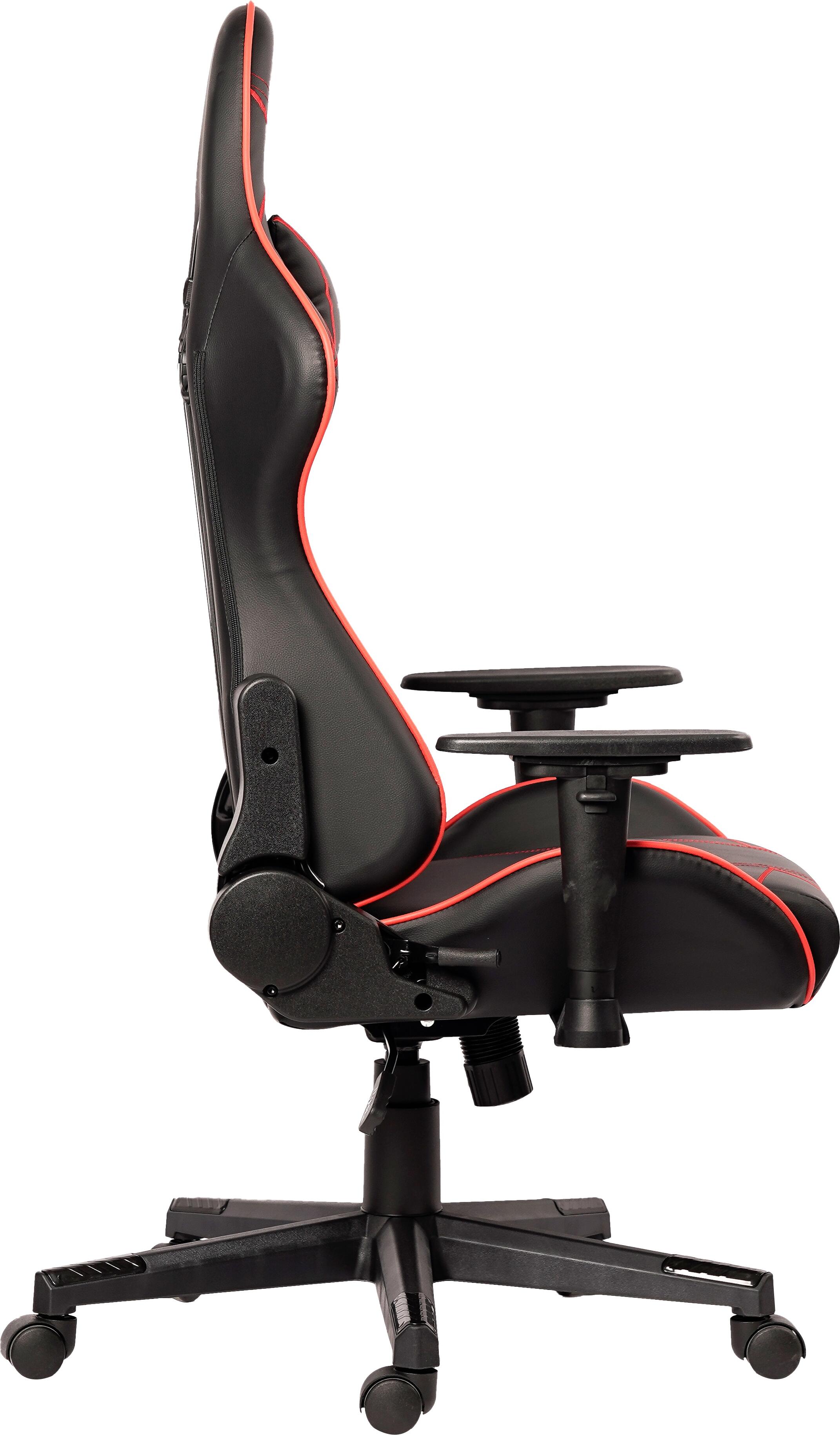 Helmet CH-502 Racing Gaming Chair, Red Eco-Leather Ergonomic Seat, Metal Base, Adjustable Armrests, Headrest and Lumbar Pillows, Max 150kg Capacity