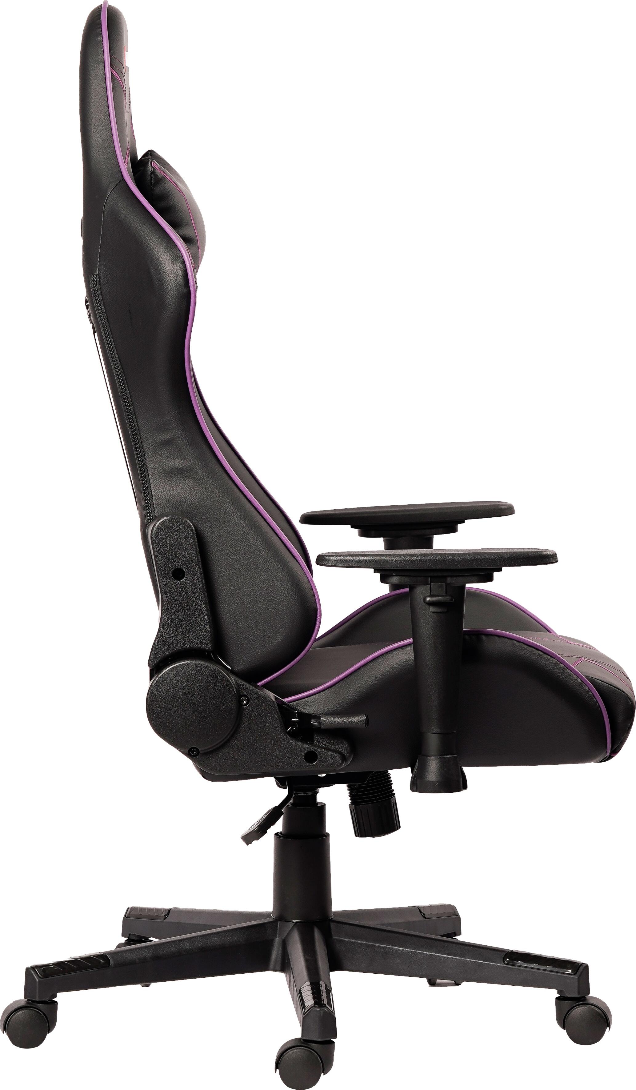 Helmet CH-502 Racing Gaming Chair, Purple Eco-Leather Ergonomic Seat, Metal Base, Adjustable Armrests, Headrest and Lumbar Pillows, Max 150kg Capacity