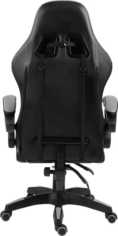 Helmet CH-501 Ergonomic Gaming and Office Chair, Grey Eco-Leather Racing Style Seat, 3D Adjustable Armrests, Class 4 Gas Lift, 135 Degree Recline, Steel Base, 150 kg Capacity