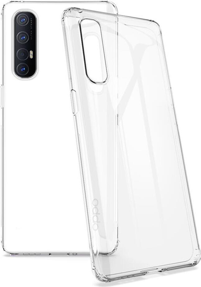 Чехол Helmet из мягкого TPU для Oppo Reno 3 Pro, 6.4 дюйма, прозрачный, противоударный и пылезащитный с антискользящей текстурой и защитными бортиками