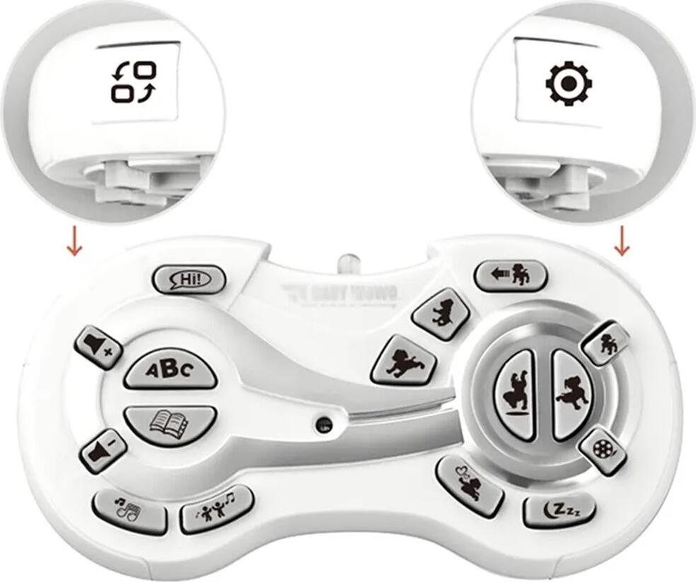 JJRC R19 Interactive Robot Dog, Bionic AI Pet with Voice Control, Remote Control, Dancing, Singing and Storytelling, ABS Plastic, 220x130x210mm