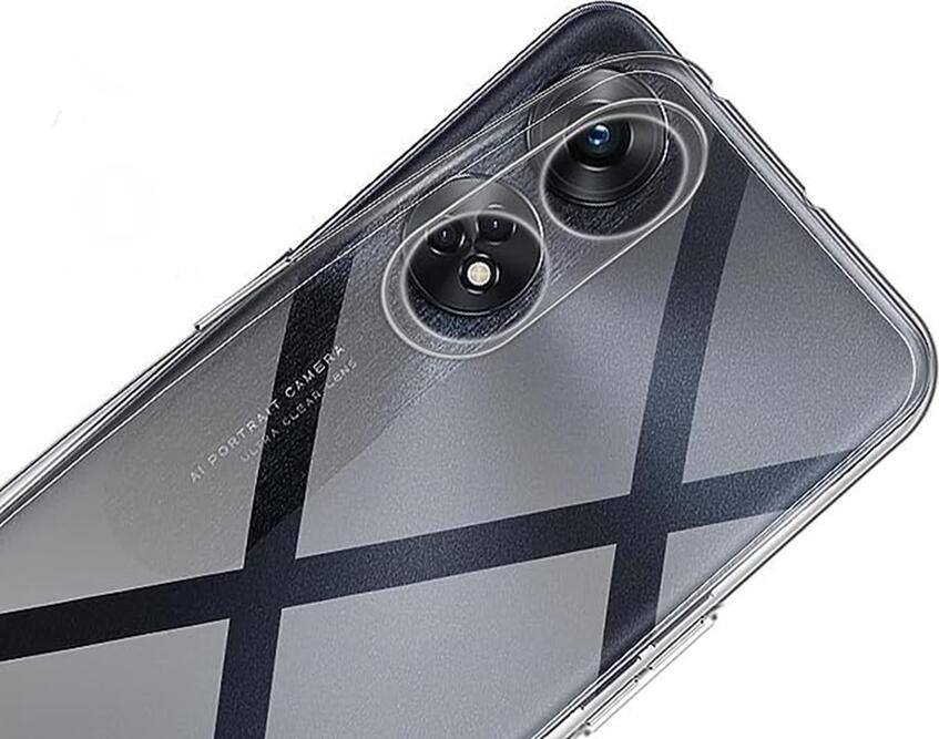 DMLink Helmet Case for Oppo Reno 8T 4G, Clear Soft TPU Shock-Resistant Flexible Cover, Dustproof Anti-Slip Protective Case with Raised Edges