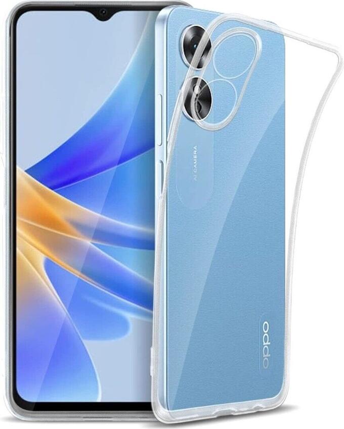 Прозрачный мягкий чехол из TPU для Oppo A17, 6.56 дюйма, противоударный гибкий защитный кейс с антискользящим покрытием и защитой экрана и камеры