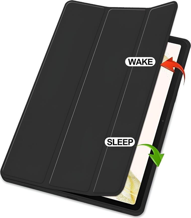 Helmet Case for Samsung Galaxy Tab S9 FE Plus 12.4 inch, Shock-Resistant TPU and Polycarbonate Cover, Foldable Stand, Auto Wake/Sleep, Matte Black