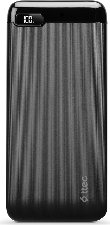 ttec Powerbank 20.000 mAh LCD Power Slim, Black