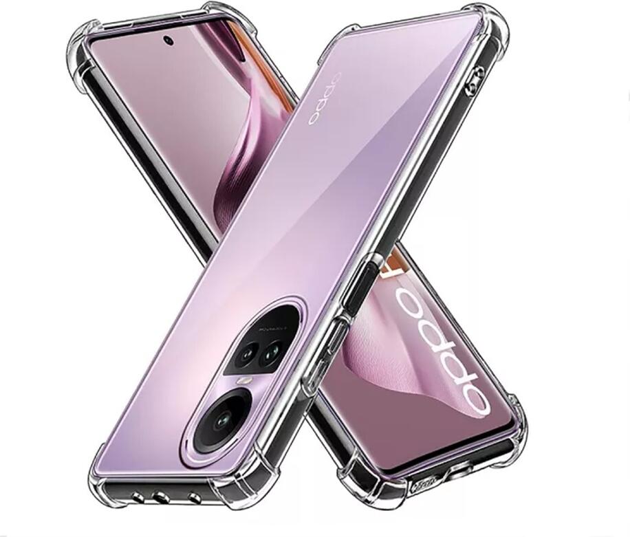 Helmet Protective Case for Oppo Reno 10, Clear TPU Flexible Cover, Shockproof and Dust-resistant, Raised Edges for Screen and Camera Protection, 6.7"