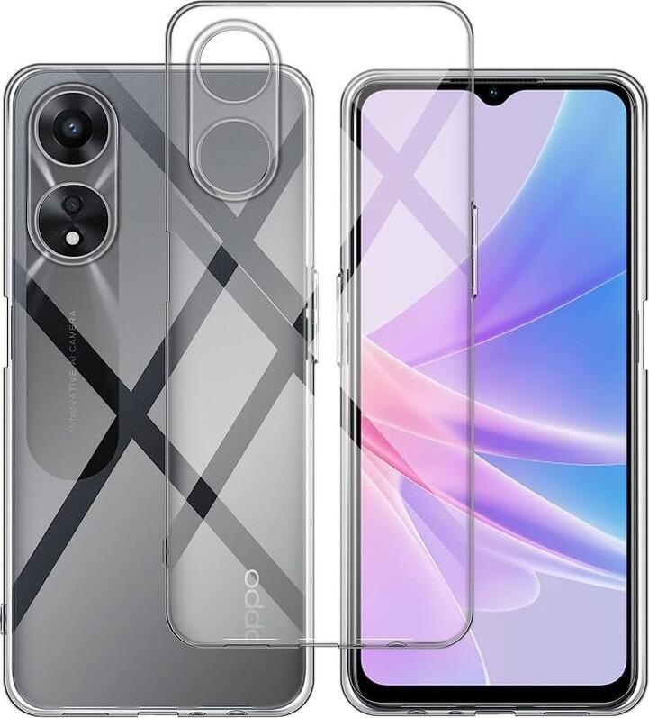 Прозрачный чехол из TPU для Oppo A58, гибкий противоударный силиконовый кейс с защитой экрана и камеры и антискользящим покрытием