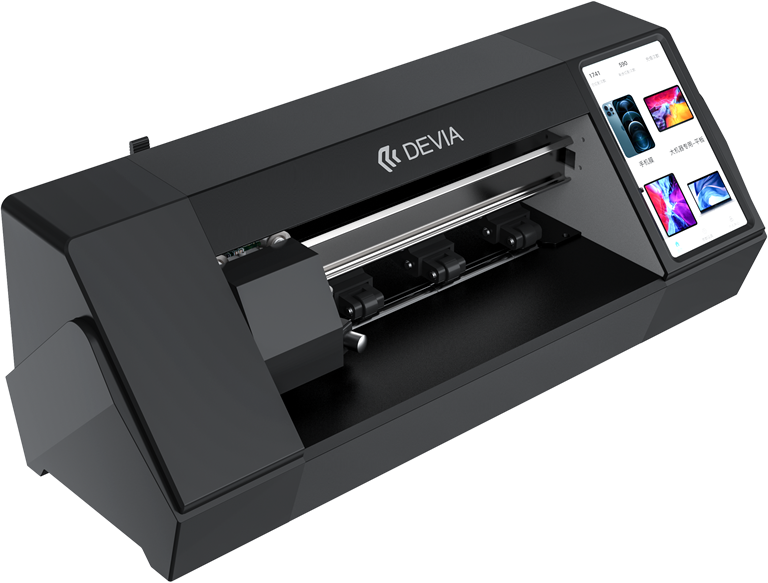 Devia Intelligent Film Cutting Plotter V2, Precision Screen Protector Cutter for Mobile Devices, Bluetooth & USB, Touch Screen, Black