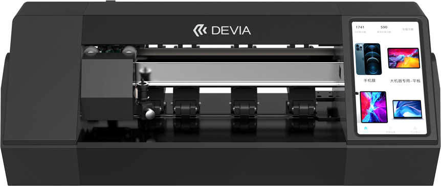 Devia Intelligent Film Cutting Plotter V2, Precision Screen Protector Cutter for Mobile Devices, Bluetooth & USB, Touch Screen, Black