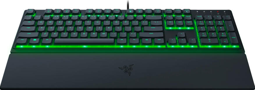 Игровая клавиатура Razer Ornata V3 X Low-Profile, бесшумные мембранные переключатели, Razer Chroma RGB, US Layout, влагозащищенная, с эргономичной подставкой