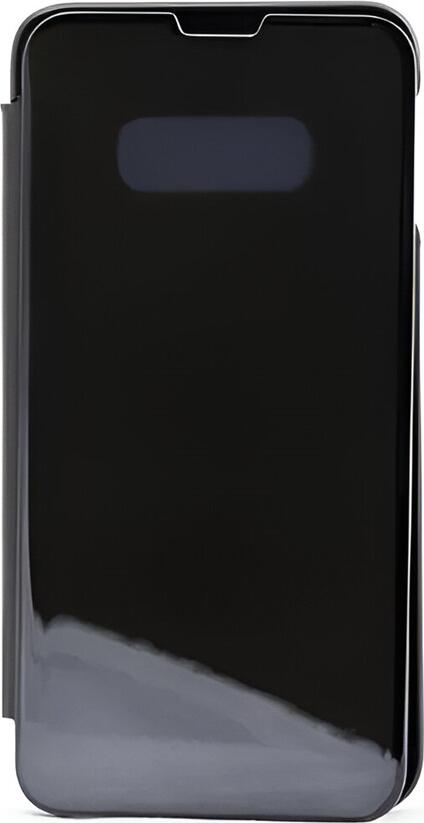 Helmet Case Mirror Flip Cover for Samsung Galaxy S10E, 5.8" PU Leather and Polycarbonate Shockproof Protective Case with Magnetic Closure