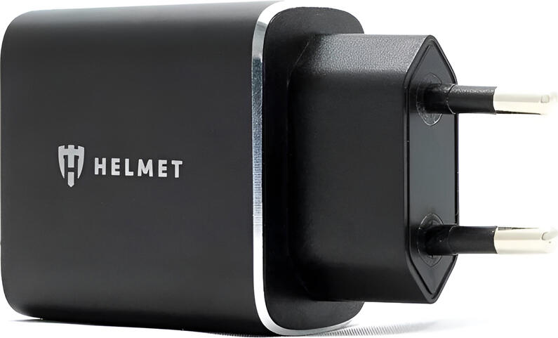 Сетевое зарядное устройство Helmet 18W Quick Charge 3.0 QC3.0 PD18W с портами USB-A и USB-C, быстрое зарядное устройство с кабелем 3-в-1, черный