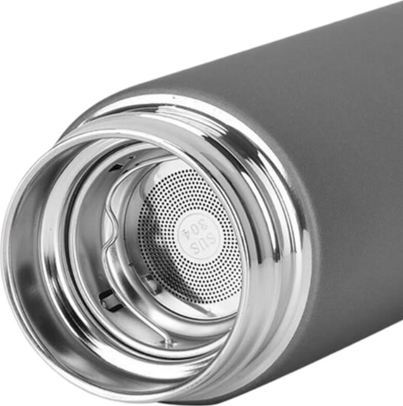 Aichiw AI-N006B Stainless Steel Infuser Bottle 450ml, Double-Wall Vacuum Insulated Water Flask with Fruit Infusion System and Leak-Proof Lid