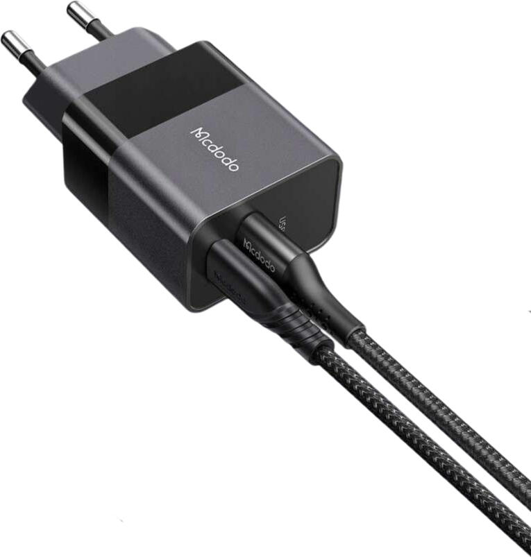 Mcdodo Wall Charger Hydrogen Series 3A 1*USB-A+1*Type-C 20W, Black