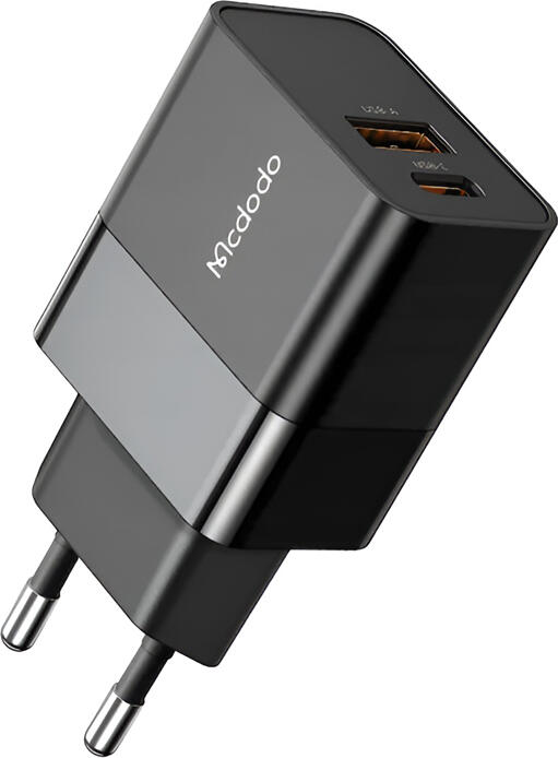 Incarcator de Perete Mcdodo Hydrogen Series 20W CH-1951, Dual Port USB-C si USB-A, Fast Charge QC 3.0 AFC FCP, Priza EU, Adaptor Alimentare Compact