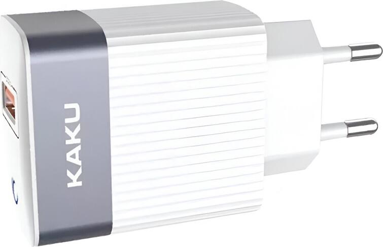 Kaku KSC-369 Baize Incarcator Priza 18W Qualcomm Quick Charge 3.0 Adaptor USB Type-A cu Cablu Micro-USB, Priza EU, Protectie Supratensiune, Alb