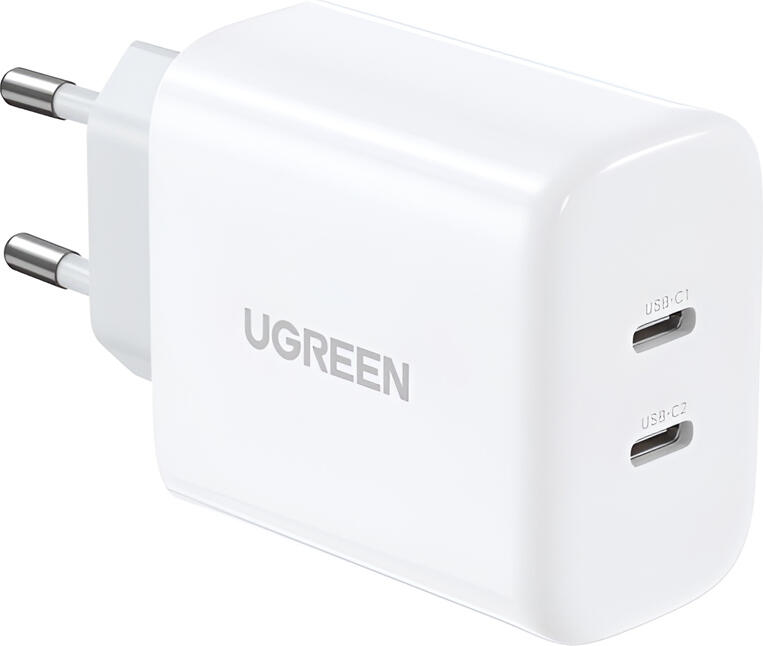 UGREEN Wall Charger 40W 2*Type-C 20W+20W CD243, White