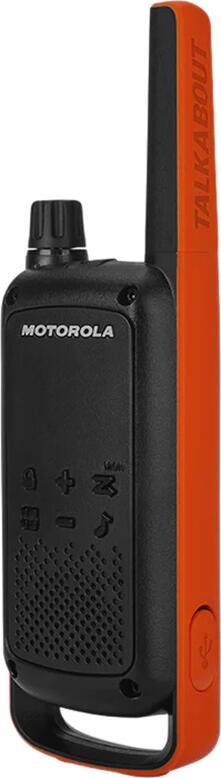 Motorola TalkAbout T82 Walkie Talkie Set, PMR446 16 Channels, 121 Privacy Codes, 10km Range, IPX2 Splash Proof, LED Torch, Micro USB Charging, Black