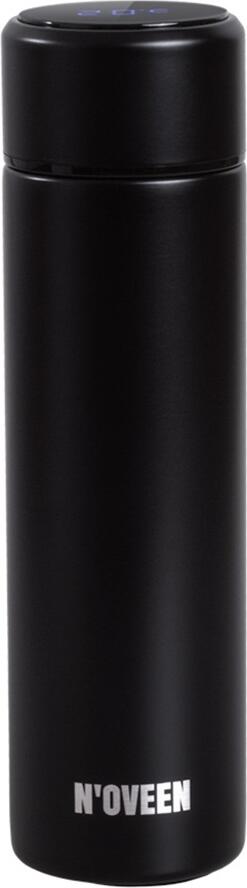 Noveen TB2110 Thermal Bottle 280ml Stainless Steel INOX Black Mat, Smart Touch LED Temperature Display, Double Wall Vacuum Insulated, BPA Free