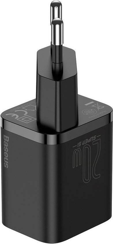 Incarcator Rapid Baseus Super Si 20W PD 3.0 Adaptor Priza CCCJGCS cu Cablu Type-C la Lightning 1m, Design Compact si Tehnologie Super Si