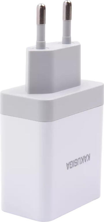 Incarcator de perete KAKU KSC-756 Bangneng 18W Quick Charge 3.0 cu 2 porturi USB Type-A si afisaj digital LED pentru tensiune, Alb