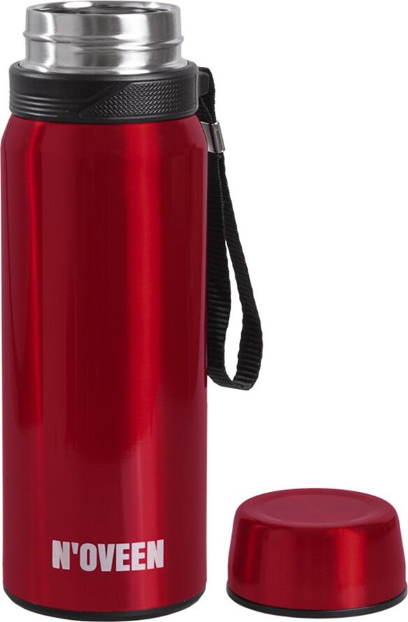Termos N'OVEEN TB625 din Otel Inoxidabil SS304, 700ml, Perete Dublu Vacuum, Capac BPA-Free cu Sita si Curea de Transport, Păstrare Căldură și Răceală