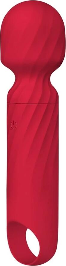 WINYI Ladiya Mini Wand Dildo Vibrator IPX6 12 Mode Vibration, Red