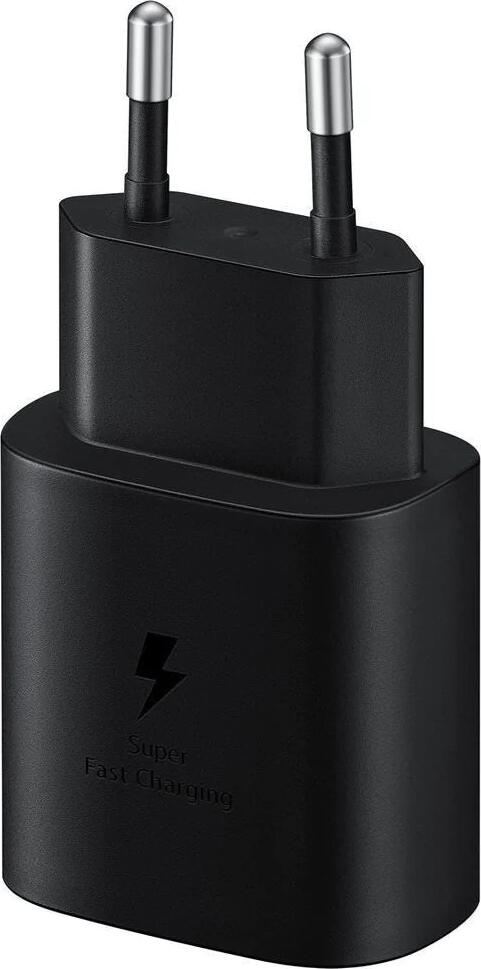 Incarcator de Perete Samsung 25W USB-C, Negru, Super Fast Charging (SFC), USB Power Delivery PD 3.0, PPS, Priza Euro Type C/E/F, 100-240V, Fara Cablu