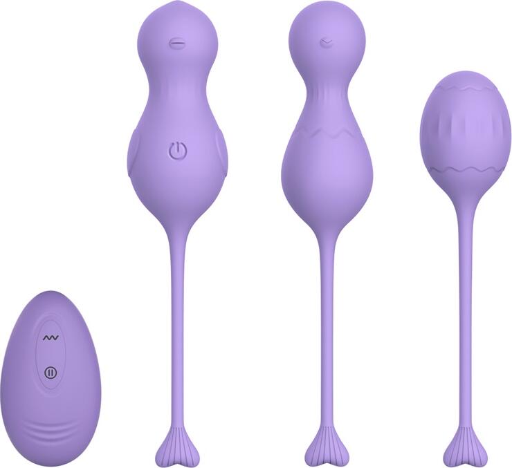 WINYI Heidi Kegel Ball Set 3-in-1, High-Quality Silicone Pelvic Floor Trainer, 10 Vibration Modes, USB Rechargeable, IPX6 Water-Resistant, with Remote