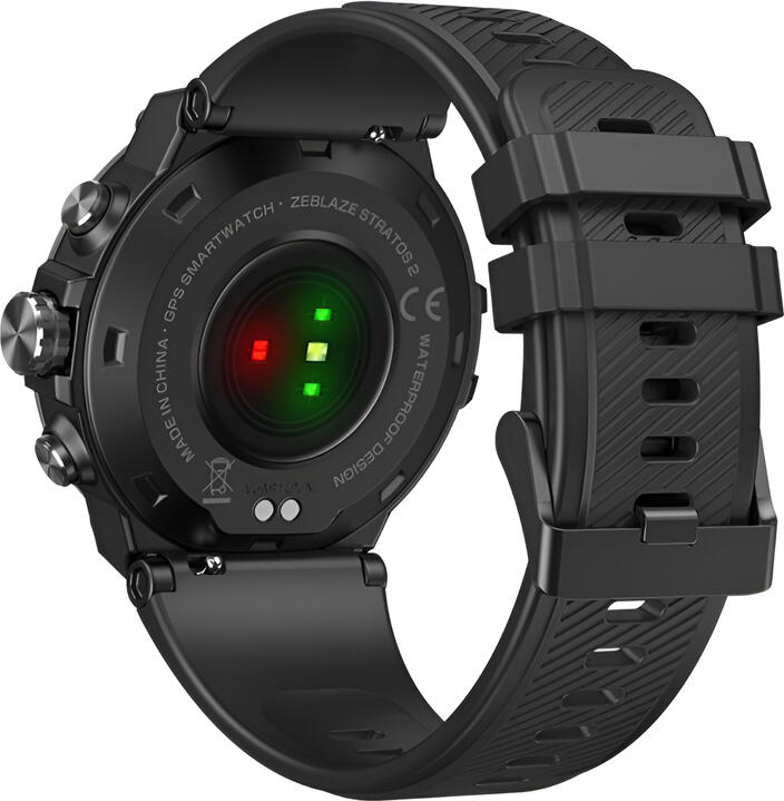 Смарт-часы Zeblaze Stratos 2, AMOLED-дисплей 1.3" Always-on, GPS GLONASS GALILEO BEIDOU, Мониторинг пульса SpO2 VO2 Max, Водонепроницаемость 5 ATM, Батарея до 15 дней