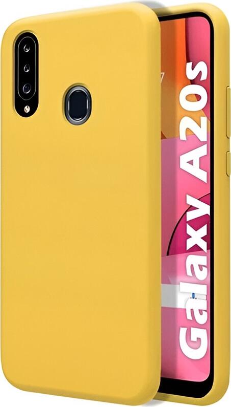 Helmet Protective Back Cover for Samsung Galaxy A20S, 6.5 inch Liquid Silicone Case, Shockproof, Dust and Scratch Resistant with Grid Design