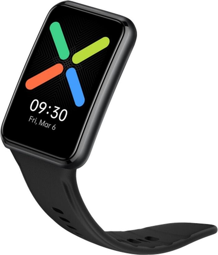 Oppo Watch Free Smartwatch, 1.64" AMOLED Display, 5 ATM Water Resistant, Heart Rate & SpO2 Monitoring, 100+ Exercise Modes, 14-Day Battery, Black