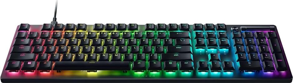 Tastatura Gaming Razer DeathStalker V2 cu Switch-uri Optice Low-Profile, Linear Red, Aluminiu 5052, RGB Chroma per-key, Cablu USB-C, Layout US, Neagra