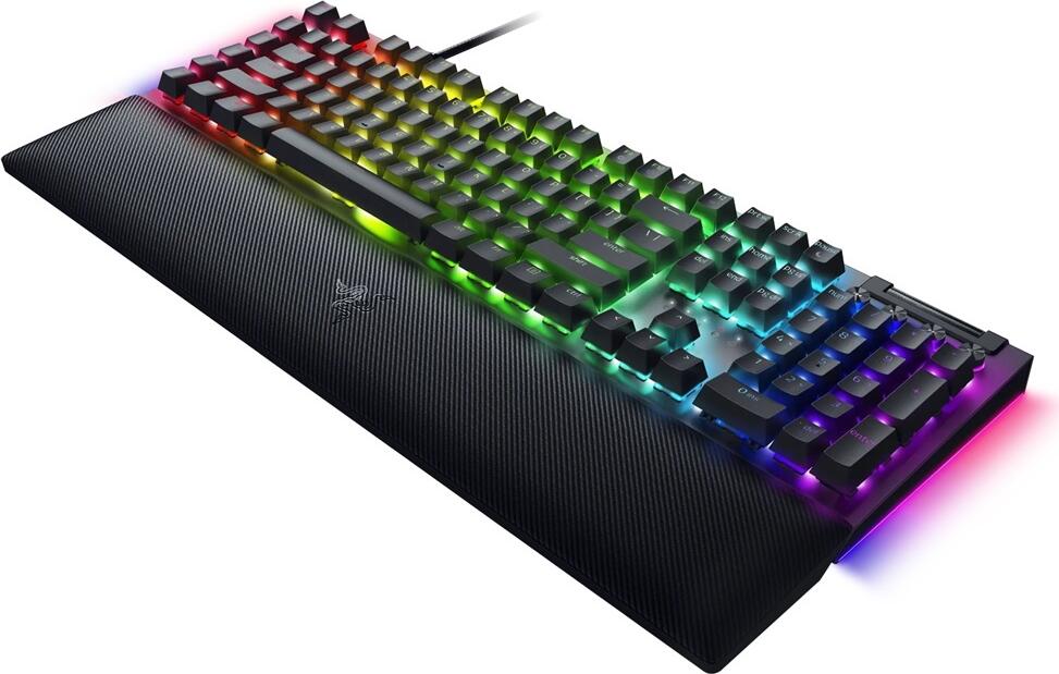 Tastatura Gaming Mecanica Razer BlackWidow V4, Switch-uri Galbene Liniare, Layout RU, Iluminare Chroma RGB, 6 Taste Macro, Control Media, Negru