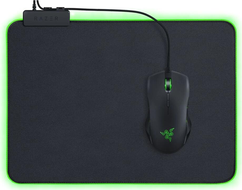 Razer Goliathus Chroma RGB Gaming Mouse Pad, Micro-Weave Cloth Surface, Anti-Slip Rubber Base, 355 x 255 x 3 mm, Customizable Razer Chroma Lighting