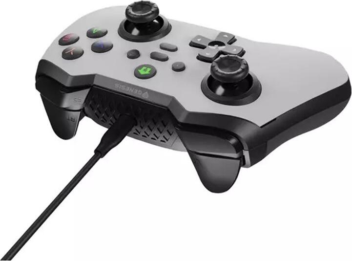 Genesis Mangan 300 NJG-2104 Wired Gamepad for PC, Android, Nintendo Switch, Steam Deck, Asus Rog Ally, USB Type-C, Detachable Cable, Vibration, White