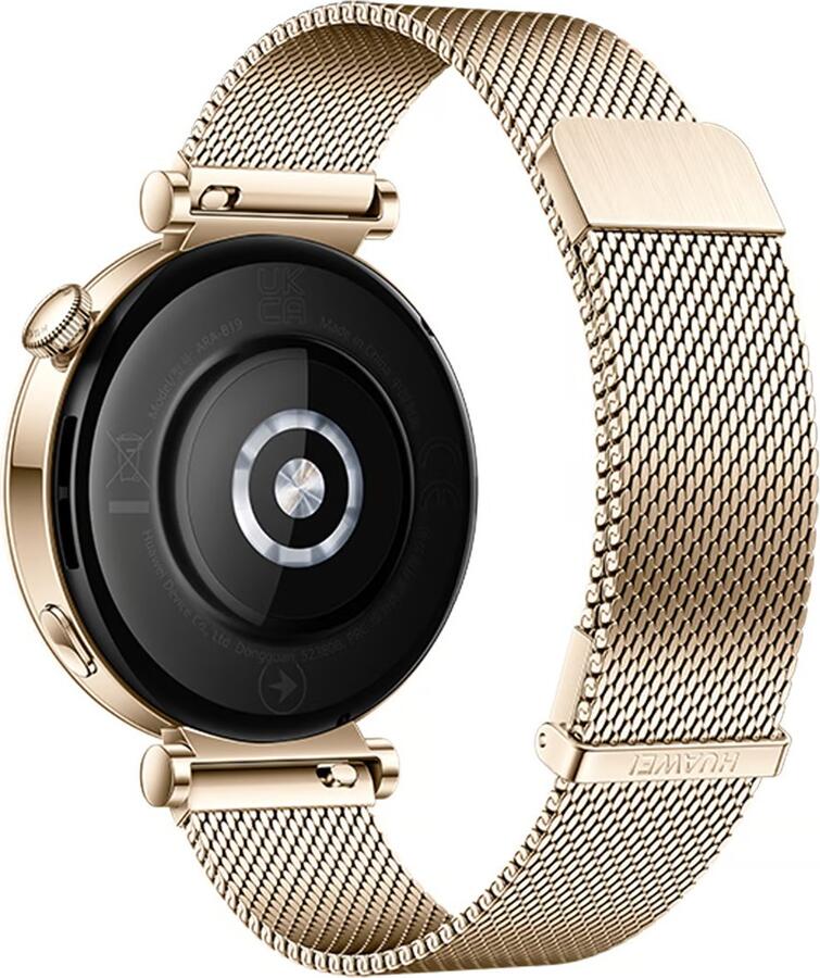 Smartwatch Huawei Watch GT 4, Ecran AMOLED 1.32 inch, Carcasă Oțel Inoxidabil, Curea Milanese Auriu, Monitorizare Sănătate și Somn, Rezistență Apă 5 ATM