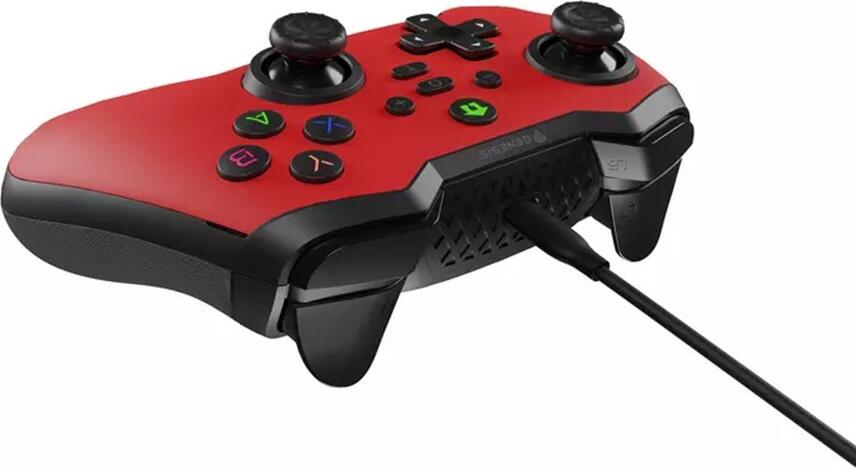 Genesis Mangan 300 NJG-2104 Wired Gamepad for PC, Nintendo Switch, Android, Steam Deck, Asus Rog Ally, Detachable USB-C Cable, Vibration, RGB Lighting
