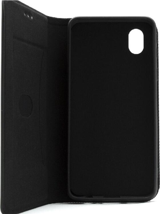 Husa Helmet Shell Flip Nylon pentru Samsung Galaxy A01 Core 5.3", Cover Tip Carte Rezistent la Șocuri și Praf, Acces Complet Porturi, Negru
