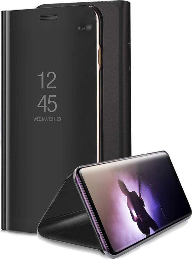 Helmet Case Mirror Flip Samsung A9(2018), Black