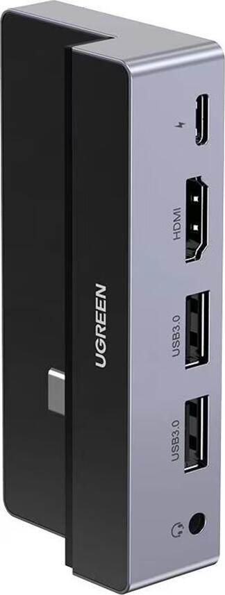 Hub USB-C UGREEN CM317 5-in-1, HDMI 4K@60Hz, Power Delivery PD 100W, 2x USB 3.0 5Gbps, Jack Audio 3.5mm, Aluminiu pentru iPad Pro MacBook Chromebook